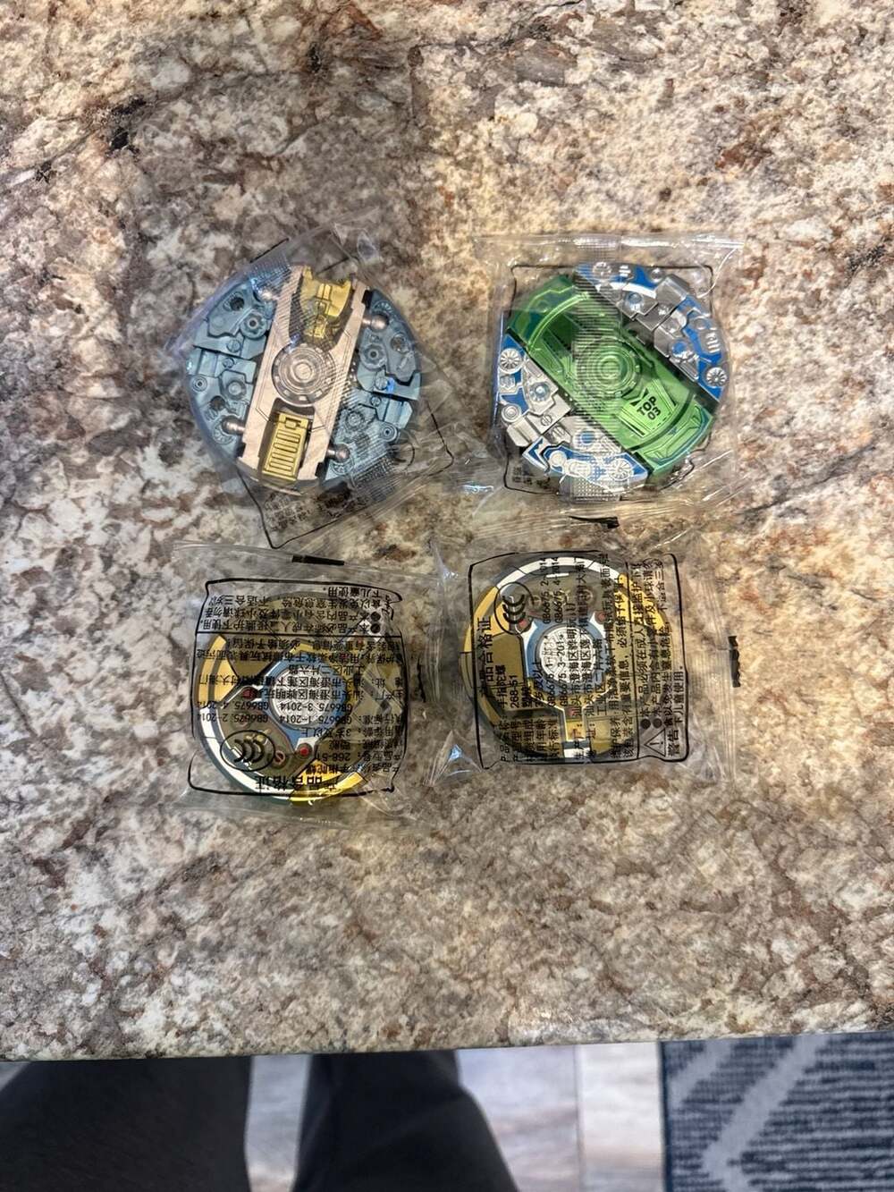 Lot of 4 Chao Xing Mo Wang Transforming Vehicle Spinning Tops Fidget Toy Sealed